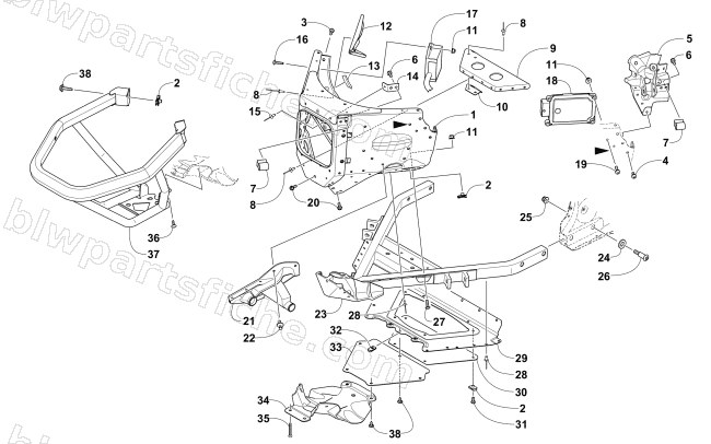 FRONT BUMPER AND FRAME ASSEMBLY diagram