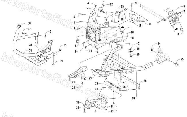FRONT BUMPER AND FRAME ASSEMBLY diagram