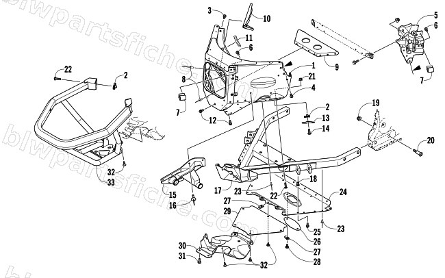 FRONT BUMPER AND FRAME ASSEMBLY diagram