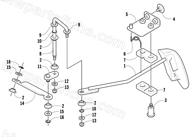 FRONT DRIVE SHIFT LINKAGE ASSEMBLY diagram