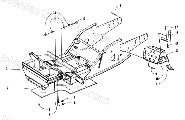 FRONT FRAME AND FOOTREST ASSEMBLY diagram