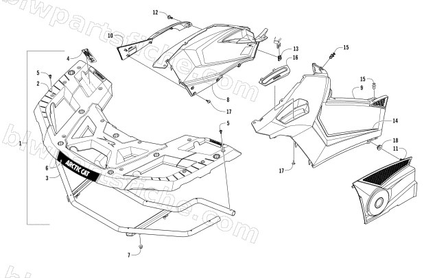 FRONT RACK AND SIDE PANEL ASSEMBLIES diagram