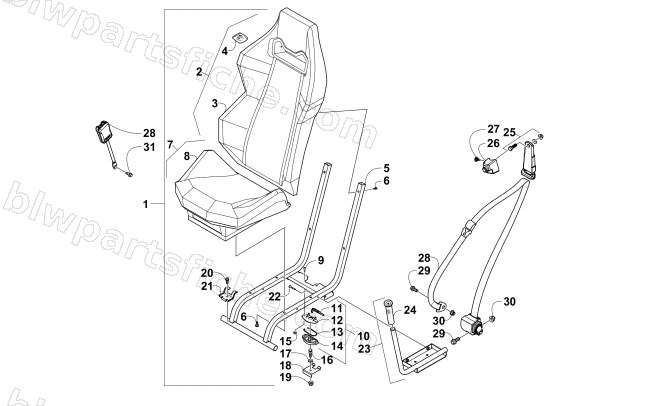 FRONT SEAT ASSEMBLY diagram