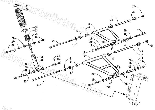 FRONT SUSPENSION AND SHOCK ABSORBER diagram
