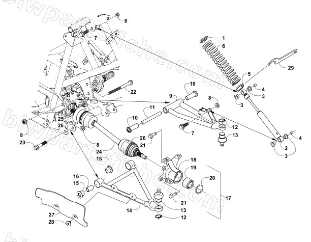 FRONT SUSPENSION ASSEMBLY diagram