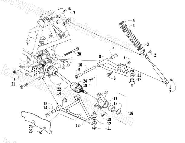 FRONT SUSPENSION ASSEMBLY diagram