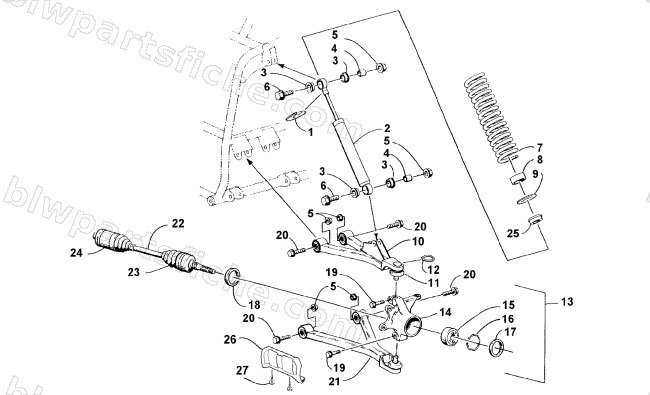 FRONT SUSPENSION ASSEMBLY diagram