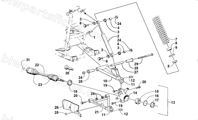 FRONT SUSPENSION ASSEMBLY diagram