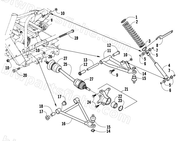 FRONT SUSPENSION ASSEMBLY diagram