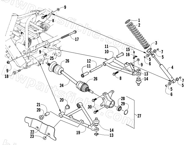 FRONT SUSPENSION ASSEMBLY diagram