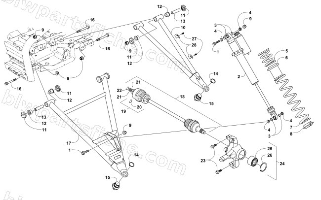 FRONT SUSPENSION ASSEMBLY diagram
