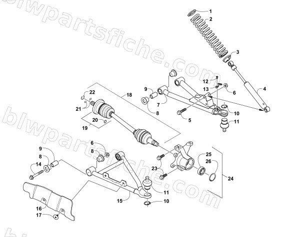 FRONT SUSPENSION ASSEMBLY diagram