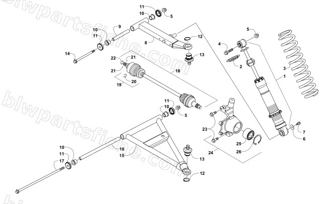 FRONT SUSPENSION ASSEMBLY diagram