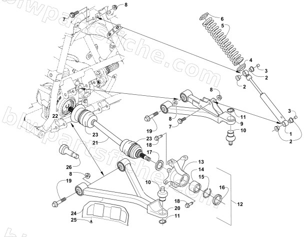 FRONT SUSPENSION ASSEMBLY diagram