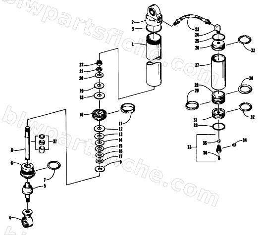 FRONT SUSPENSION SHOCK ABSORBER diagram