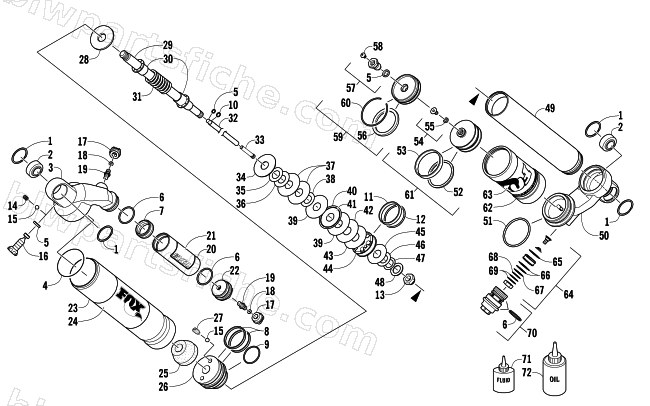 FRONT SUSPENSION SHOCK ABSORBER diagram