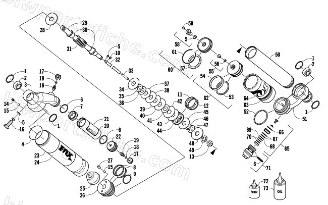 FRONT SUSPENSION SHOCK ABSORBER diagram