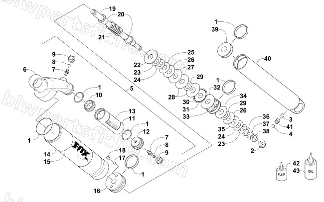 FRONT SUSPENSION SHOCK ABSORBER diagram