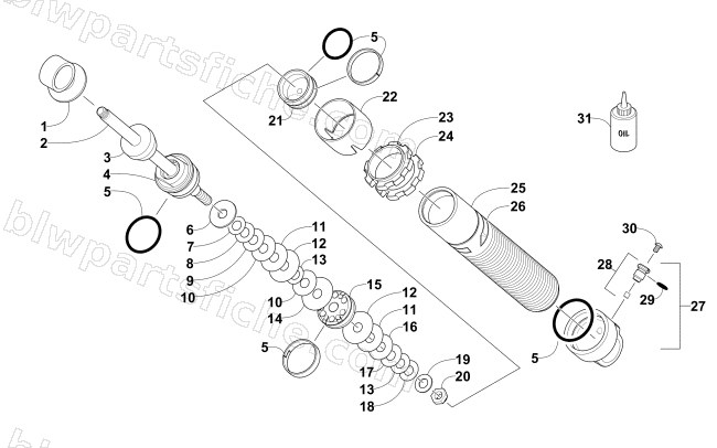 FRONT SUSPENSION SHOCK ABSORBER diagram