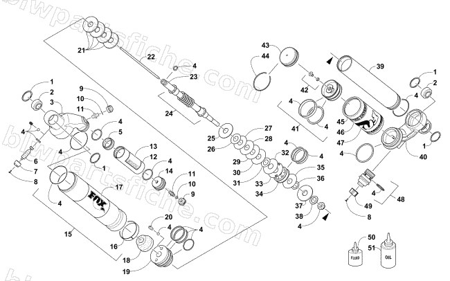 FRONT SUSPENSION SHOCK ABSORBER diagram