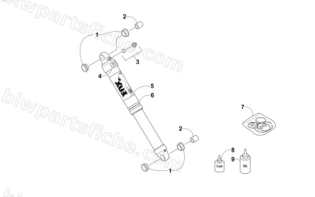 FRONT SUSPENSION SHOCK ABSORBER diagram