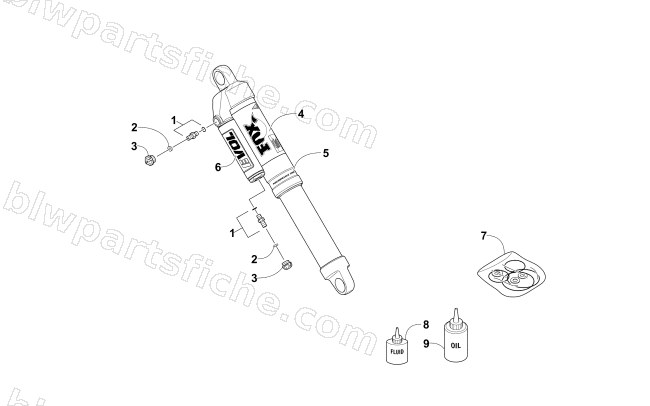 FRONT SUSPENSION SHOCK ABSORBER diagram