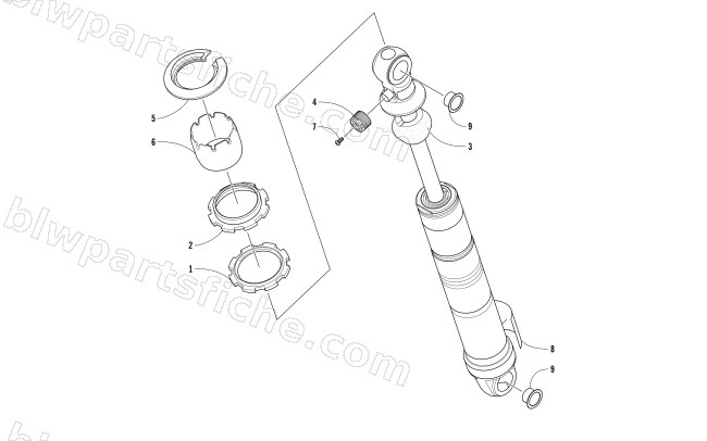 FRONT SUSPENSION SHOCK ABSORBER diagram