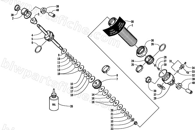FRONT SUSPENSION SHOCK ABSORBER diagram