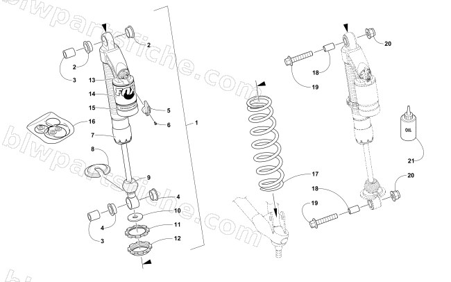 FRONT SUSPENSION SHOCK ABSORBER ASSEMBLY diagram