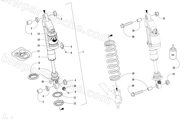 FRONT SUSPENSION SHOCK ABSORBER ASSEMBLY diagram