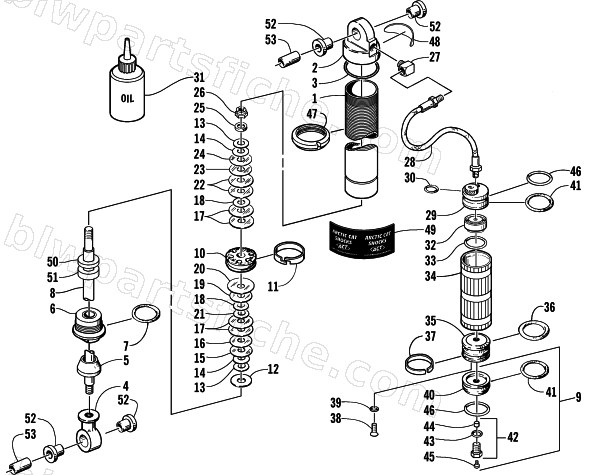 FRONT SUSPENSION SHOCK ABSORBER (LE-C) diagram