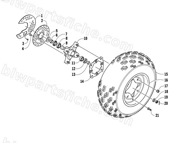 FRONT WHEEL ASSEMBLY diagram