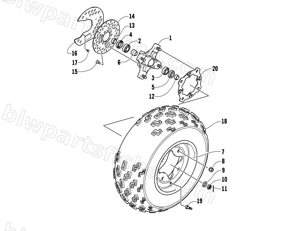 FRONT WHEEL ASSEMBLY diagram