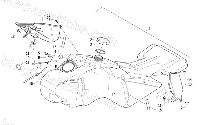 GAS TANK ASSEMBLY diagram