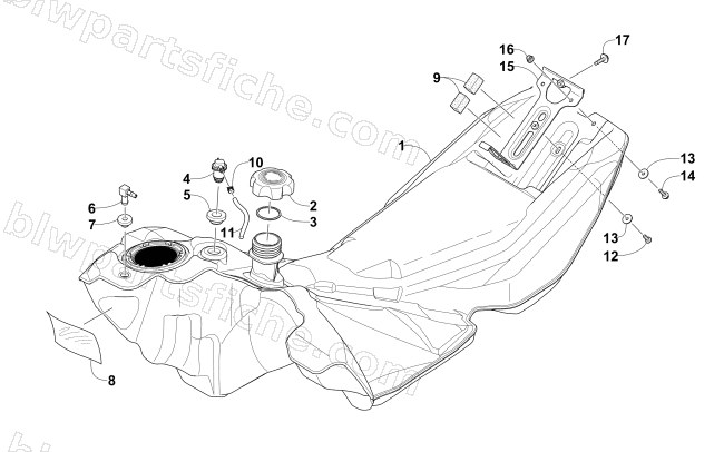 GAS TANK ASSEMBLY diagram