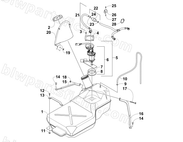 GAS TANK ASSEMBLY diagram