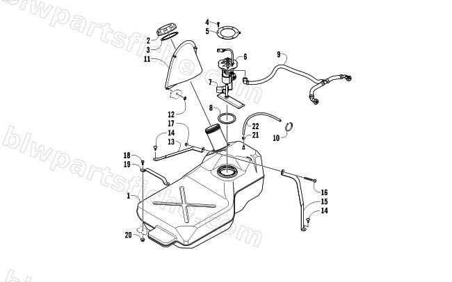 GAS TANK ASSEMBLY diagram