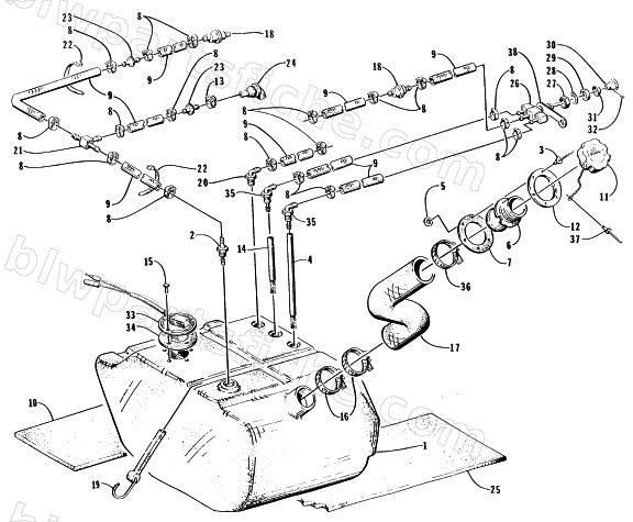 GAS TANK ASSEMBLY diagram