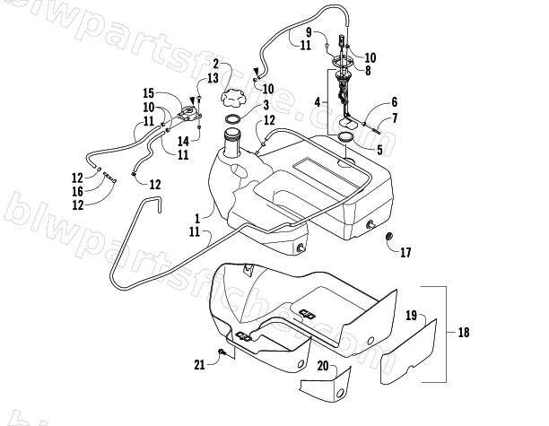 GAS TANK ASSEMBLY diagram
