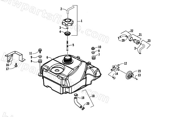 GAS TANK ASSEMBLY diagram