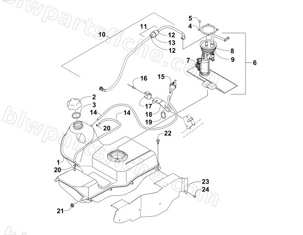 GAS TANK ASSEMBLY diagram