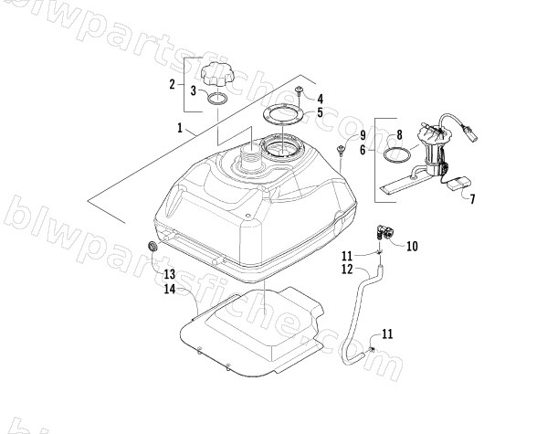 GAS TANK ASSEMBLY diagram