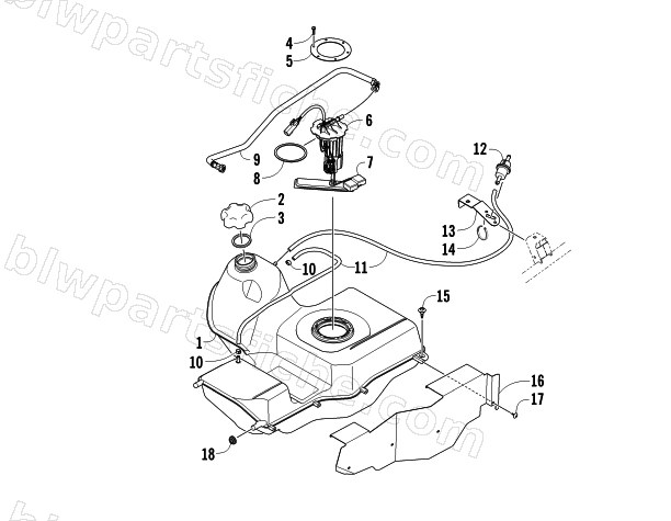 GAS TANK ASSEMBLY diagram