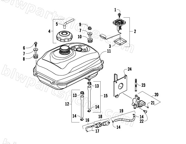GAS TANK ASSEMBLY diagram