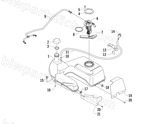 GAS TANK ASSEMBLY diagram