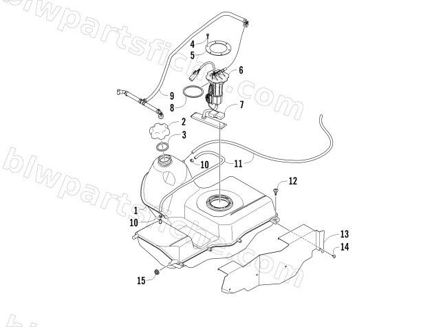 GAS TANK ASSEMBLY diagram