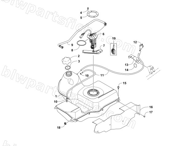 GAS TANK ASSEMBLY diagram