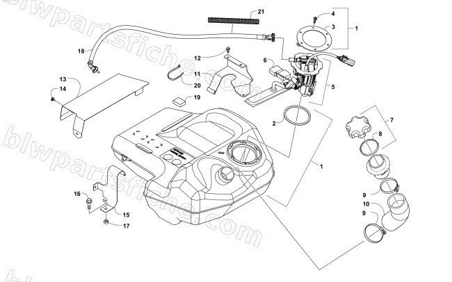 GAS TANK ASSEMBLY diagram