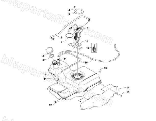 GAS TANK ASSEMBLY diagram