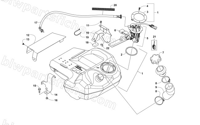 GAS TANK ASSEMBLY diagram